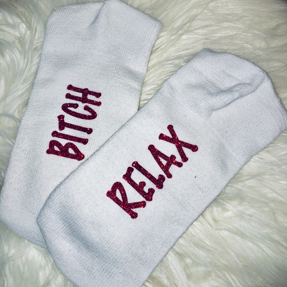 B!TCH RELAX Ladies Tube Socks - Picture 1 of 3